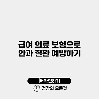 급여 의료 보험으로 안과 질환 예방하기