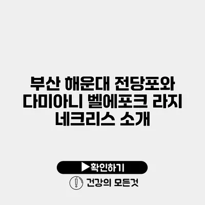 부산 해운대 전당포와 다미아니 벨에포크 라지 네크리스 소개