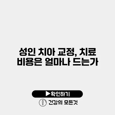 성인 치아 교정, 치료 비용은 얼마나 드는가?