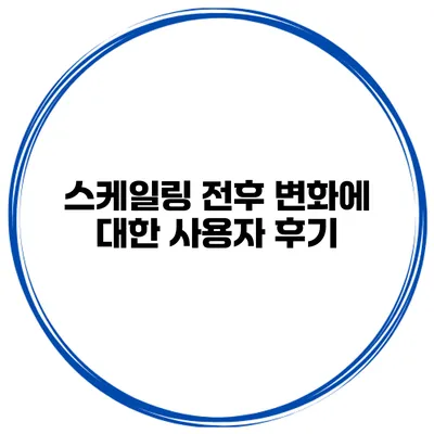 스케일링 전후 변화에 대한 사용자 후기
