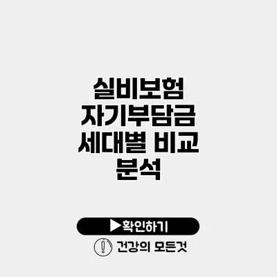 실비보험 자기부담금 세대별 비교 분석