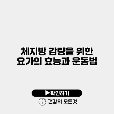 체지방 감량을 위한 요가의 효능과 운동법