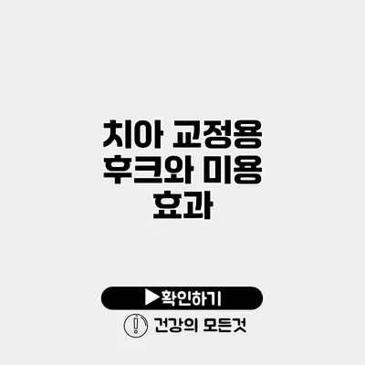 치아 교정용 후크와 미용 효과