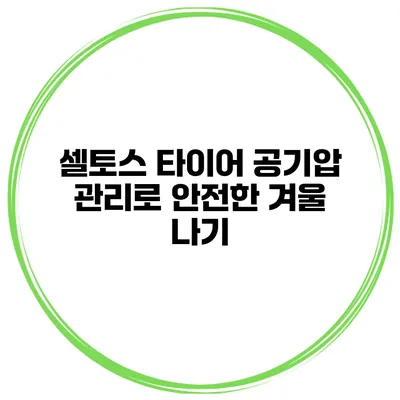 셀토스 타이어 공기압 관리로 안전한 겨울 나기