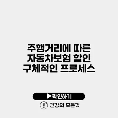 주행거리에 따른 자동차보험 할인 구체적인 프로세스