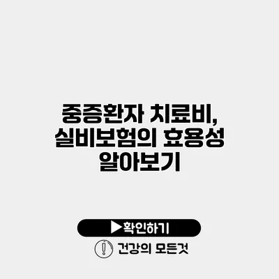 중증환자 치료비, 실비보험의 효용성 알아보기